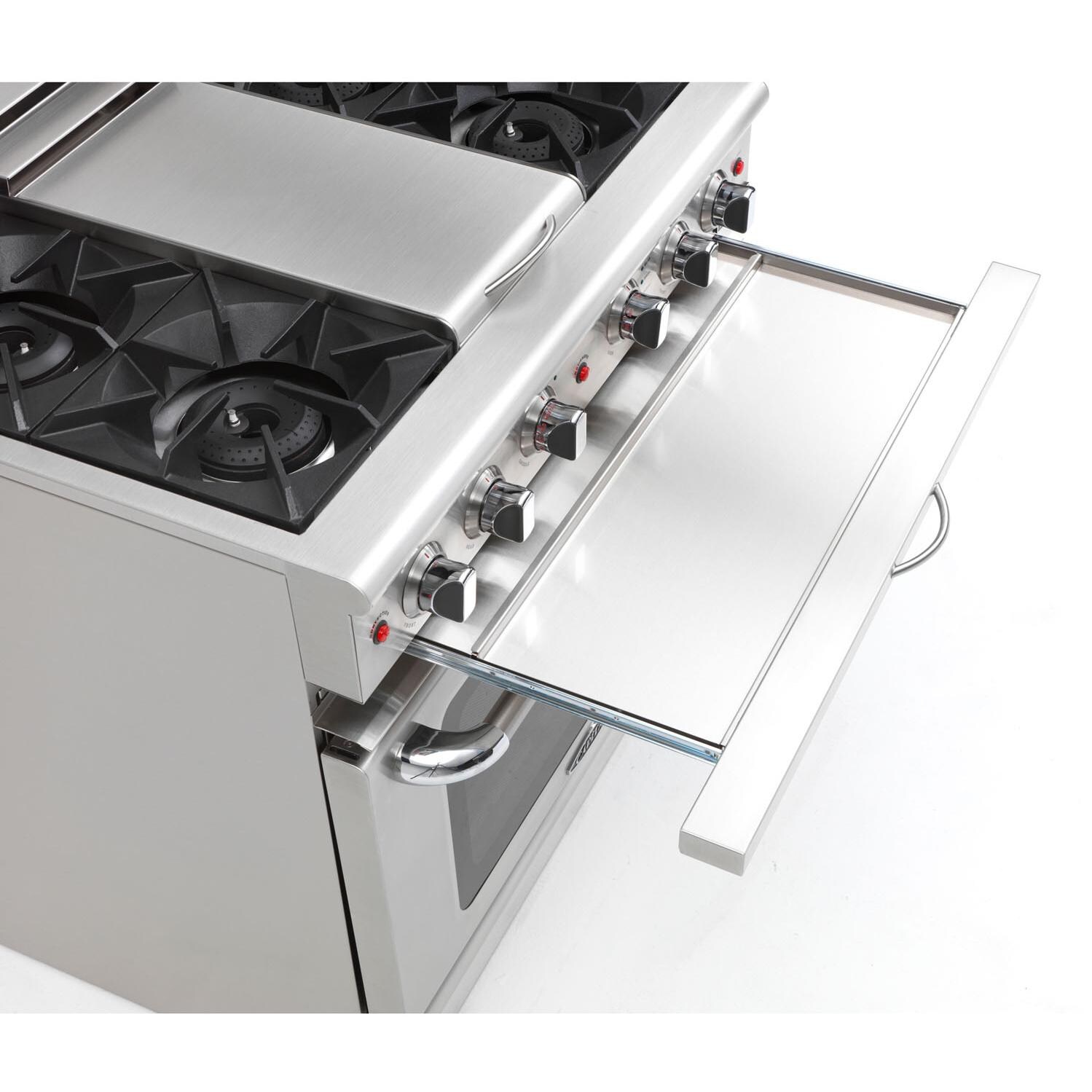 Capital Culinarian 36-Inch 4-Burner Propane Gas Range With Thermo Griddle - Drip Tray thumbnail