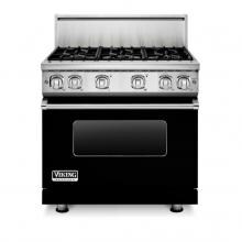 Viking Professional 7 Series 36-Inch 6-Burner Natural Gas Range - Black - VGR73626BBK image
