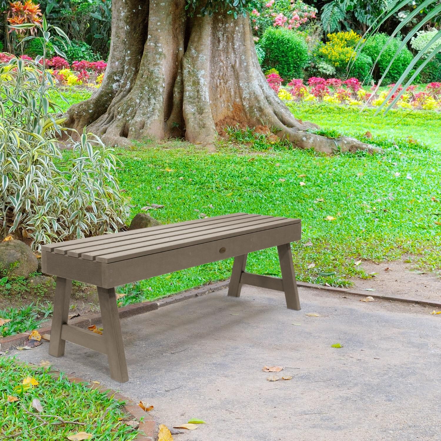 Lakeview Elm Pointe 4-Foot Garden Bench - Woodland Brown thumbnail