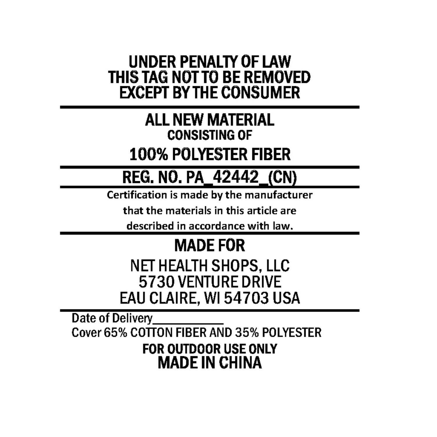 Ultimate Patio Polycotton Hammock Chair w/ Armrests - Natural - Legal - Detail thumbnail