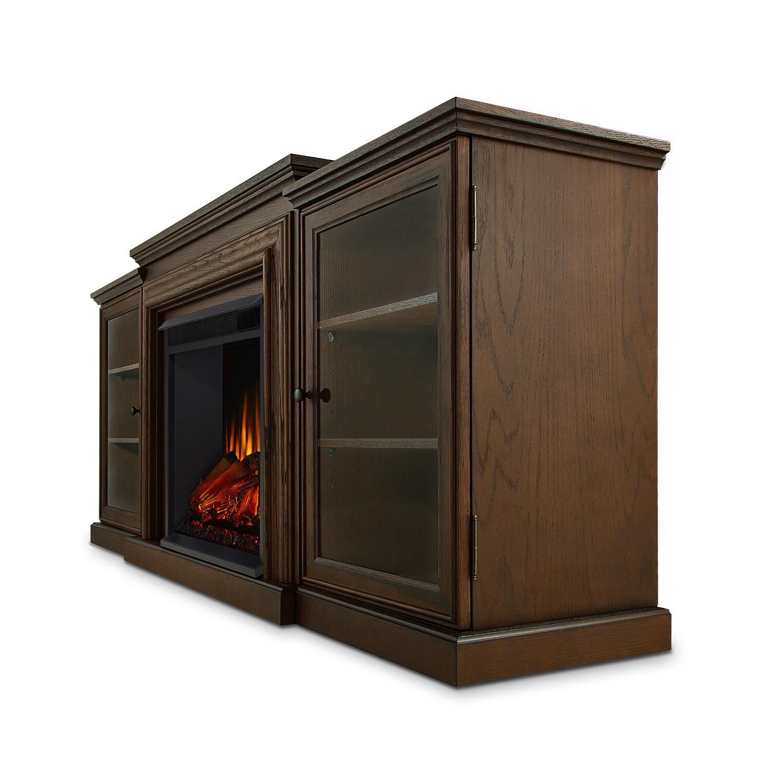Real Flame - 7740E-CO - Frederick 72-Inch Electric Fireplace Entertainment Center - Chestnut Oak - Side View thumbnail