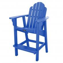 Pawleys Island Essentials Poly Lumber Counter Height Adirondack Patio Bar Stool - Blue