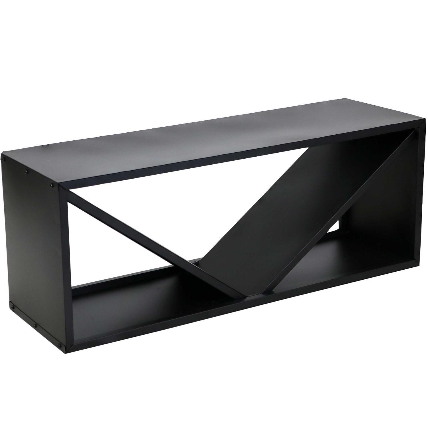 Ultimate Patio SC-RCM-866 Triple Triangle Steel Firewood Log Rack - 41-Inch - Angled View thumbnail