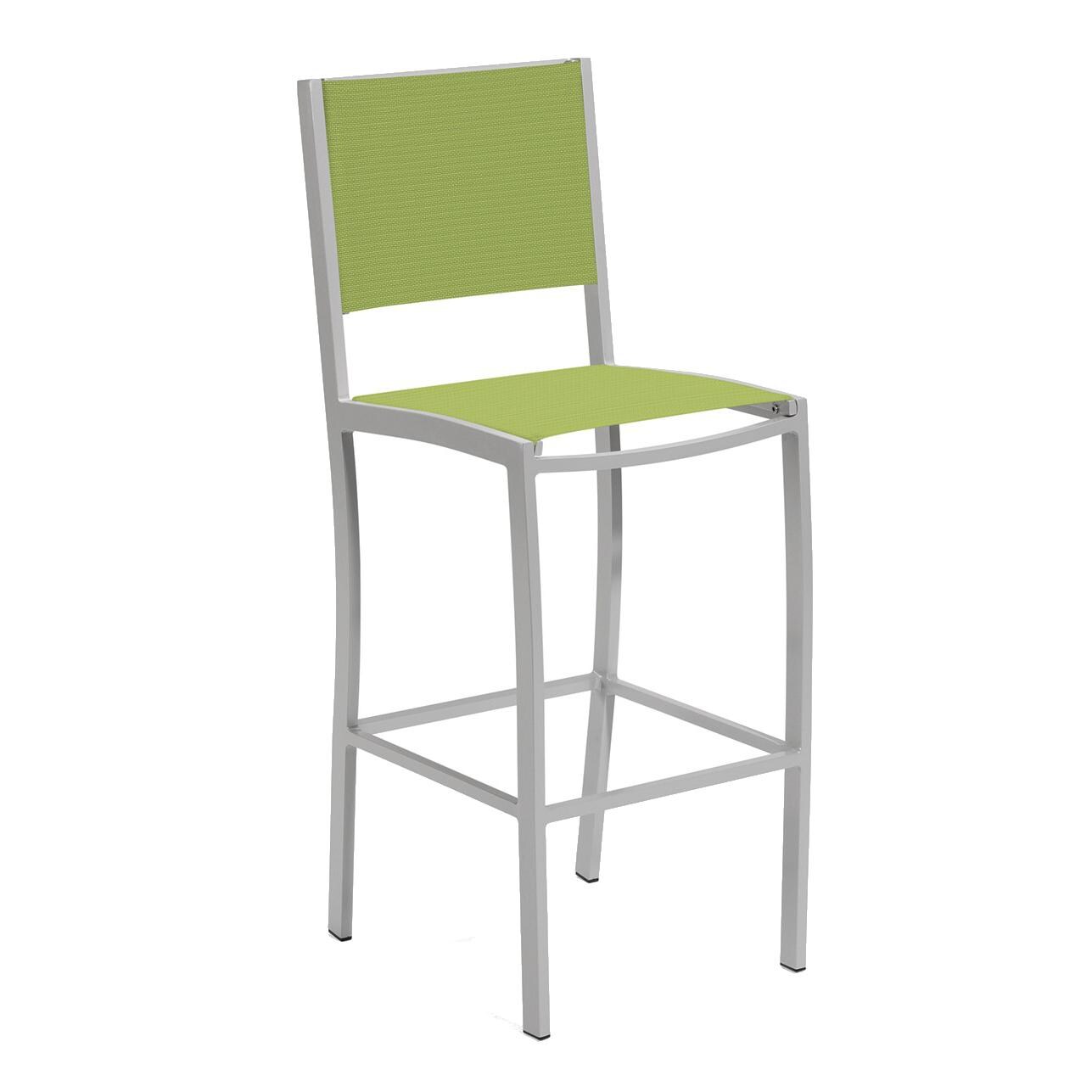 Travira Aluminum Patio Bar Stool - Go Green Sling thumbnail