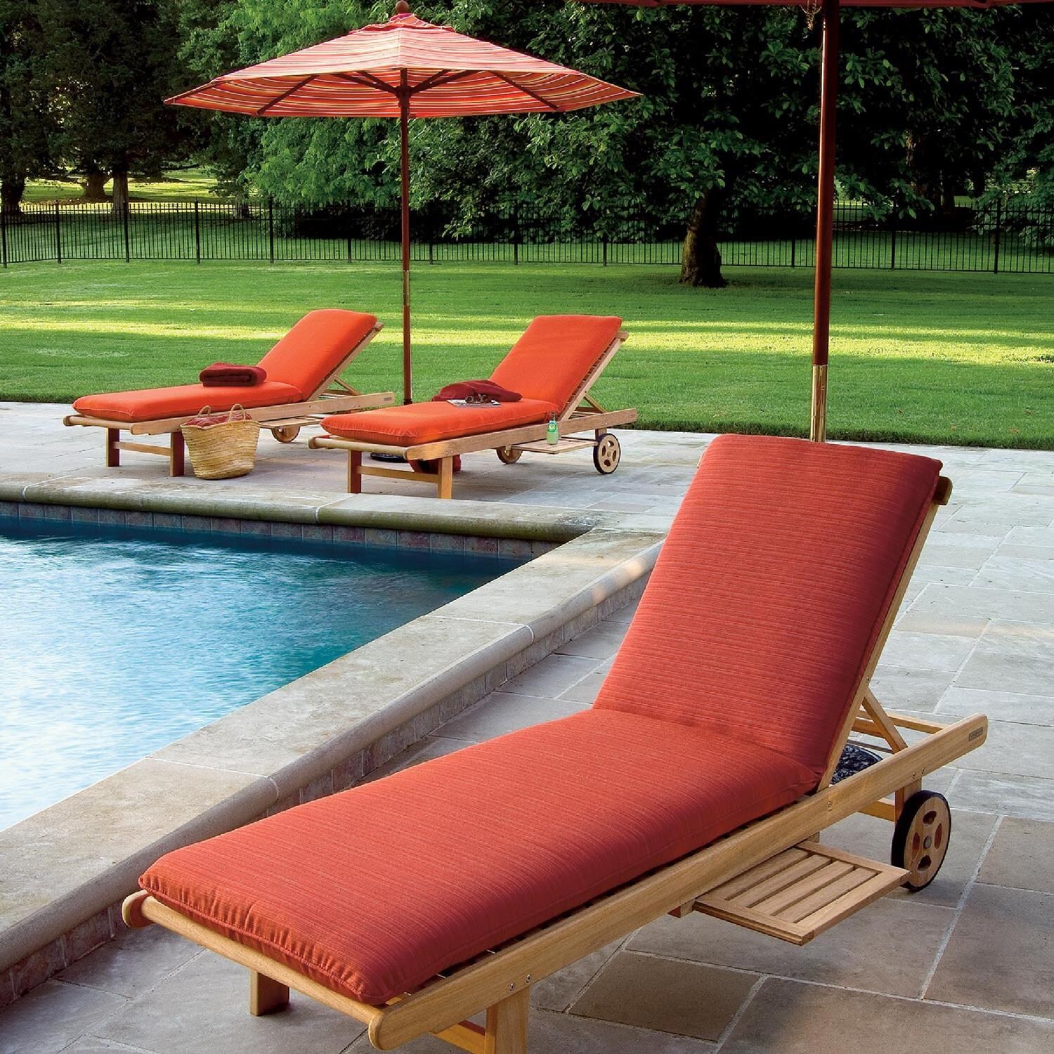 Oxford Garden Oxford Natural Teak Chaise Lounge - Poolside thumbnail