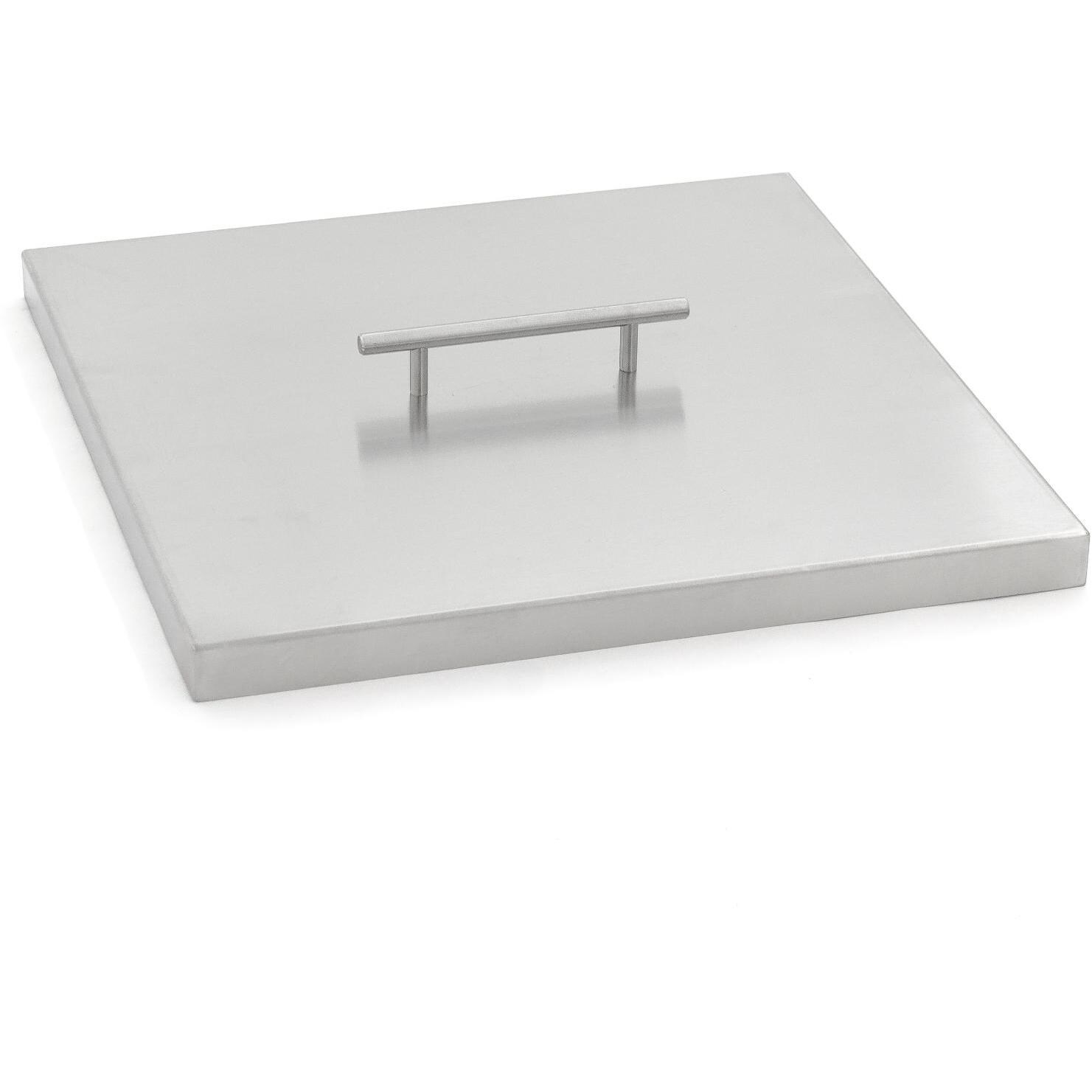 BBQGuys Signature 15-Inch Stainless Steel Burner Lid - Fits 12-Inch Square Fire Pit Pan image