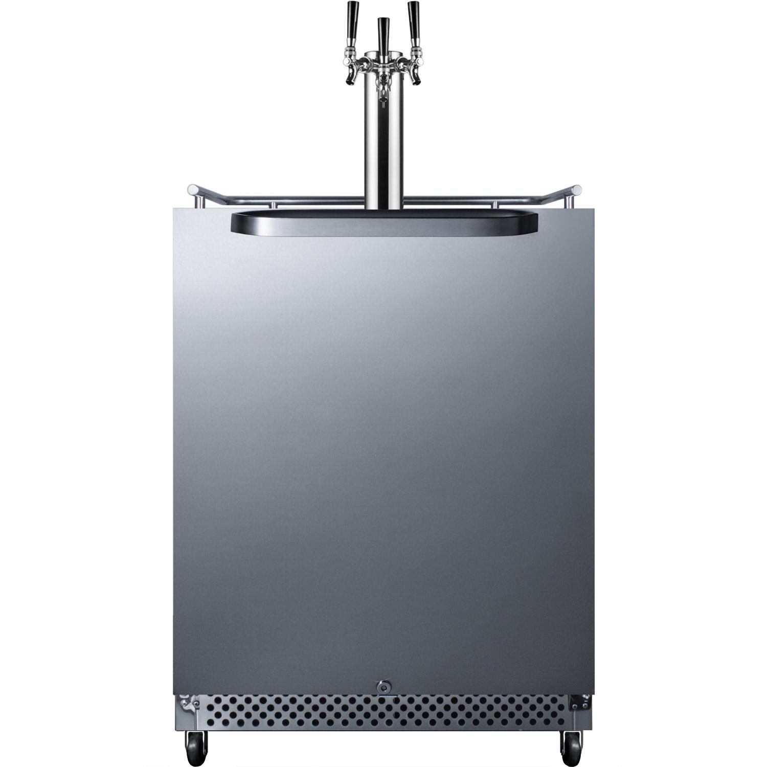 Summit Commercial 24-Inch 6.04 Cu. Ft. Outdoor Rated Triple Tap Beer Dispenser / Kegerator - SBC695OSTRIPLE thumbnail