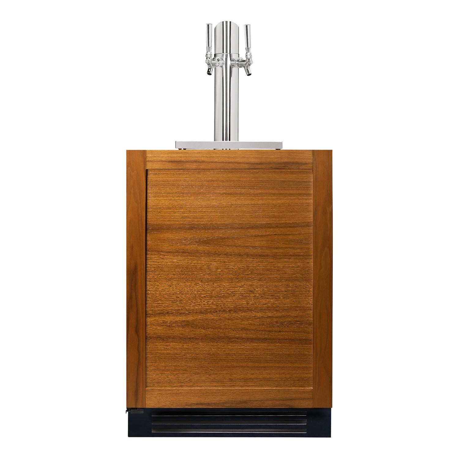 True TUR-24DD-L-OP-C 24 Inch Left Hinge Outdoor Dual Tap Beverage Dispenser - White Background thumbnail