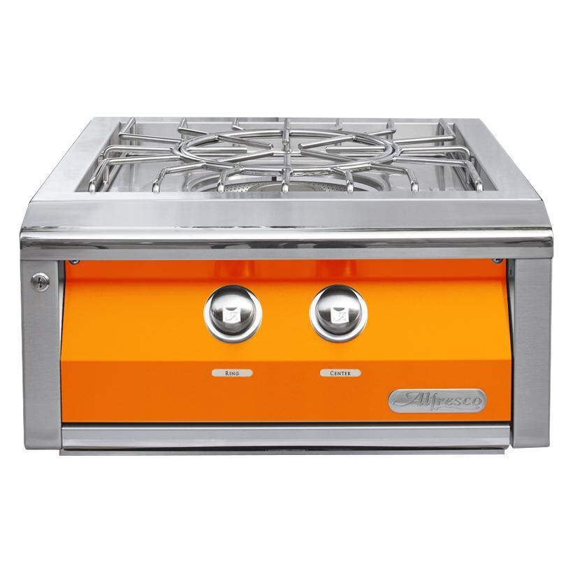 Alfresco 24-Inch Natural Gas Versa Power Cooking System in Luminous Orange - AXEVP-NG-S2005