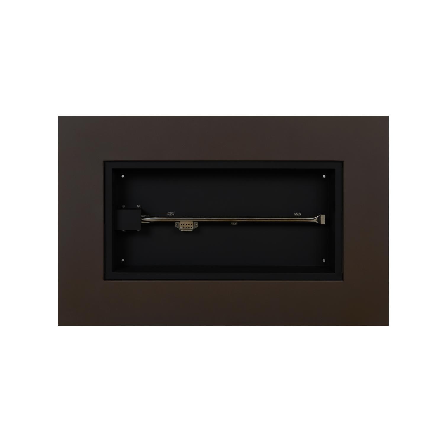 Elysian 50-in Rectangular Steel Propane Fire Pit Table in Dark Bronze by Lakeview Outdoor Designs - Burner - Detail thumbnail