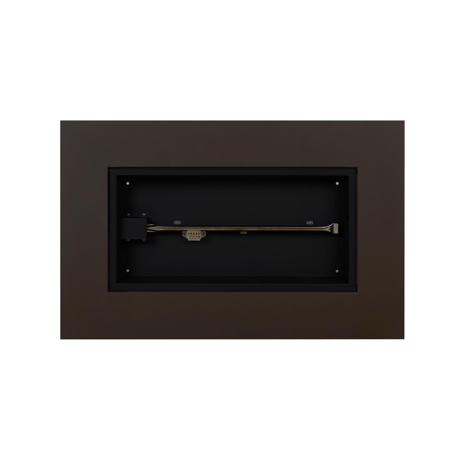 Elysian 50-in Rectangular Steel Propane Fire Pit Table in Dark Bronze by Lakeview Outdoor Designs - Burner - Detail thumbnail