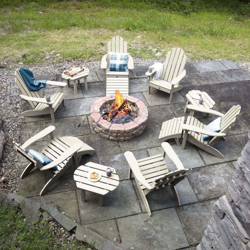Paradise Key 12 Pc Set Polyresin Seating Set in Whitewash By Lakeview Outdoor Designs - Lifestyle thumbnail