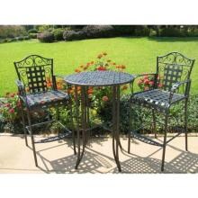 International Caravan Mandalay 2-Person Wrought Iron Bar Set - Antique Black image