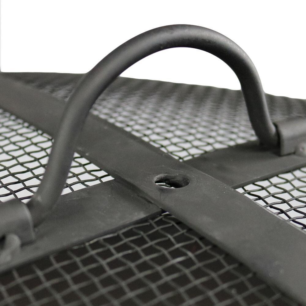 Ultimate Patio 30-Inch Steel Wood Burning Fire Pit - Spark Screen Handle