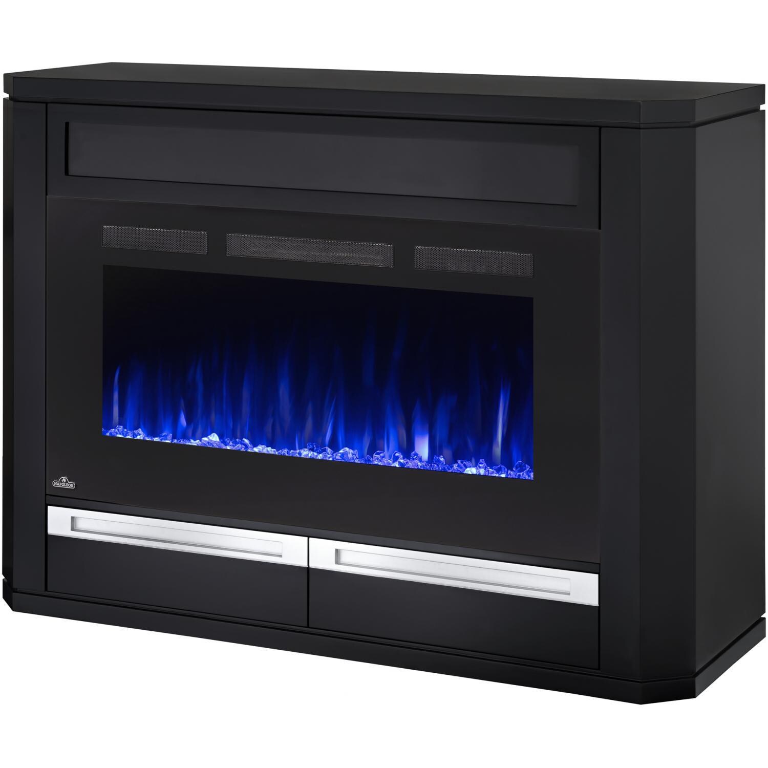 Napoleon NEFP42-1815B 54-Inch Alanis Electric Fireplace Media Console - Black - Blue Flames - Angle thumbnail