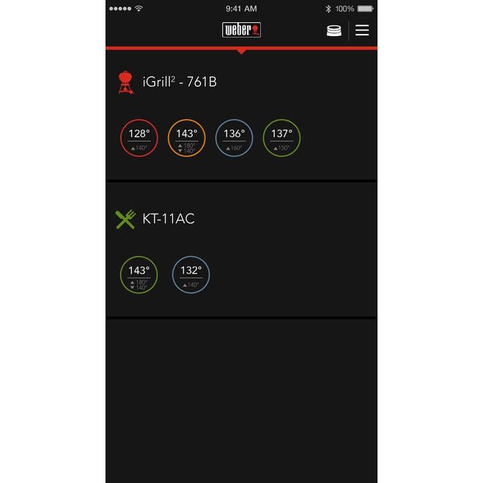 Weber 7204 iGrill 3 Wireless Bluetooth Smart Connection Grill Thermometer App - Multiple Probe Temp Detail thumbnail