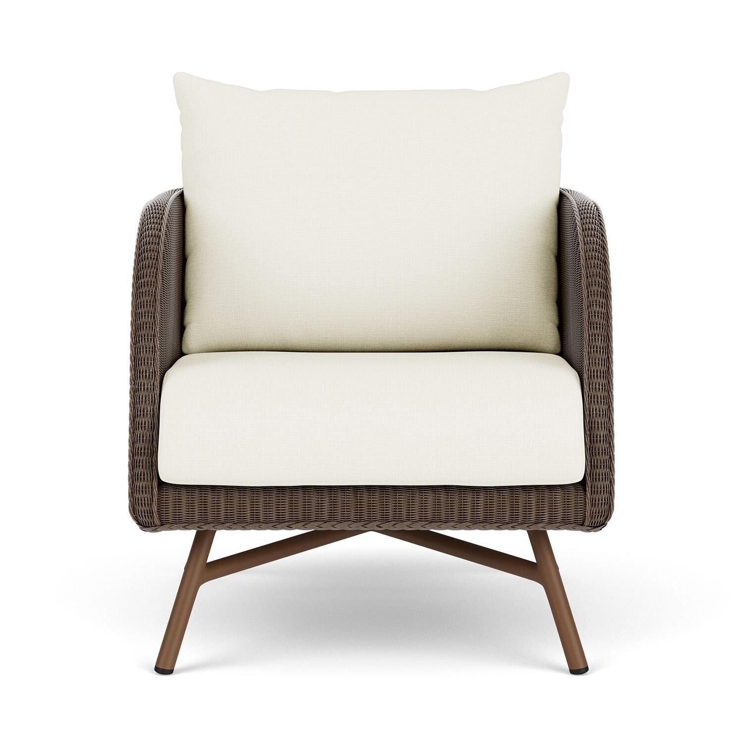 Essence Lloyd Loom Club Chair in Bark/Sailcloth Salt by Lloyd Flanders
