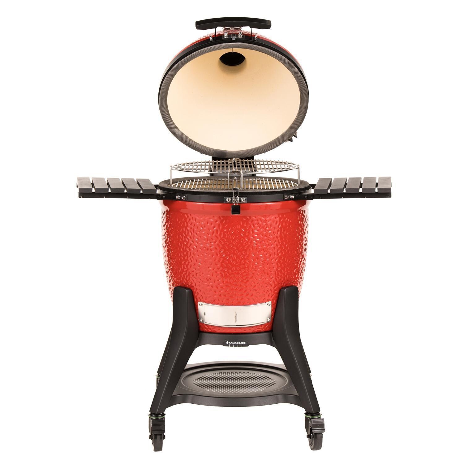 Kamado Joe Classic III 18-in Ceramic Kamado Grill Bundle - Lid Up - White Background thumbnail