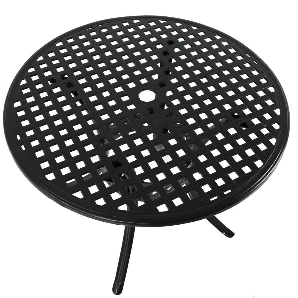 Ultimate Patio 33-Inch Black Cast Aluminum Round Dining Table - Table Top thumbnail