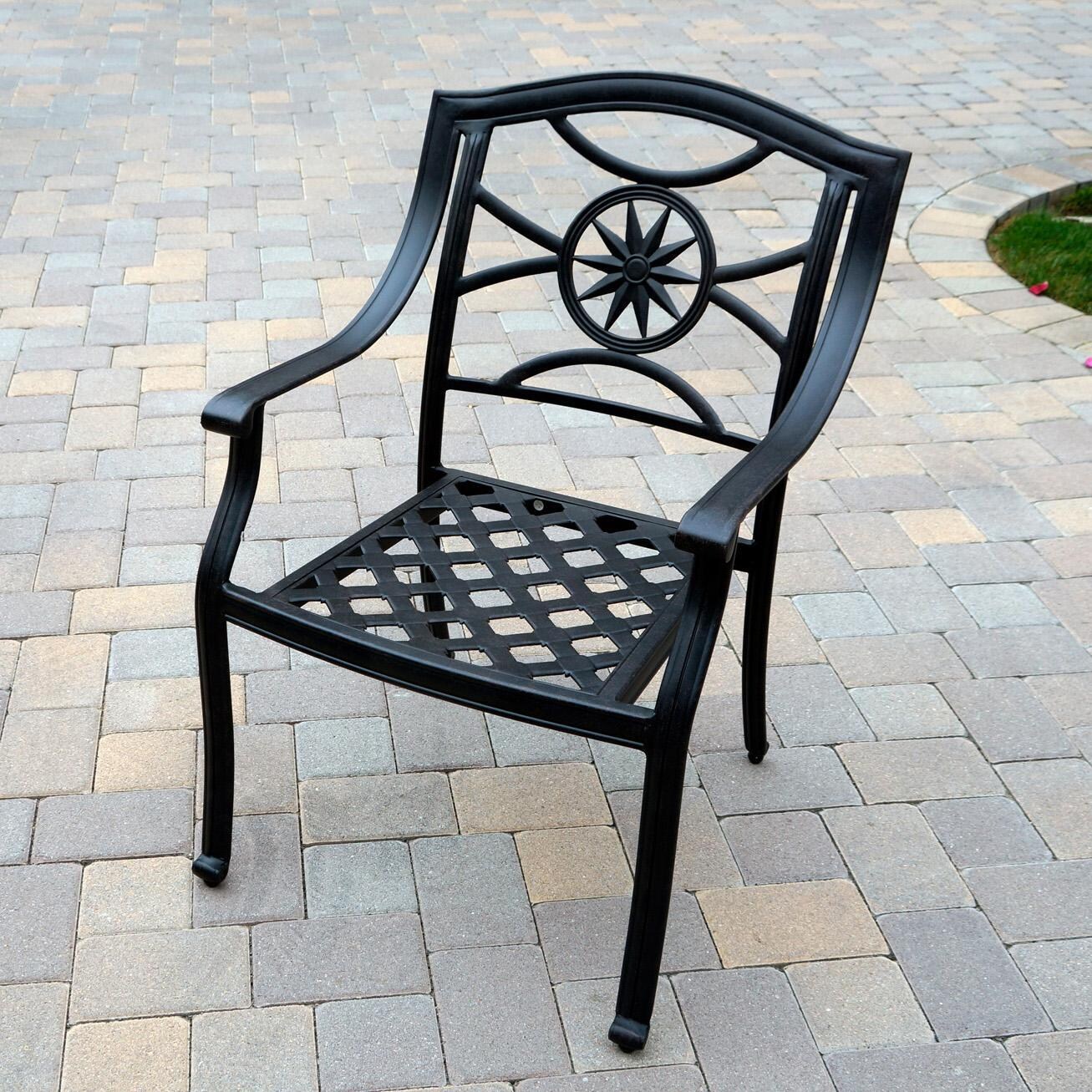 Darlee Ten Star 11-Piece Patio Dining Set (with 2 Swivel Rockers) with Cushions and 42 X 12 Inch Rectangular Extension Table - Dining Chair - Lifestyle thumbnail