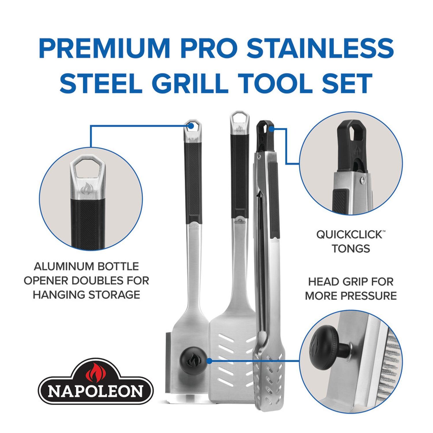 Napoleon GATL006 Premium 3 Pc Grill Tool Set - Detail thumbnail