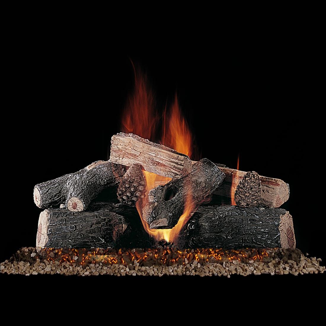 Rasmussen 24-Inch Evening LoneStar Gas Log Set With Vented Propane Custom Embers Pan Burner - Manual Safety Pilot thumbnail
