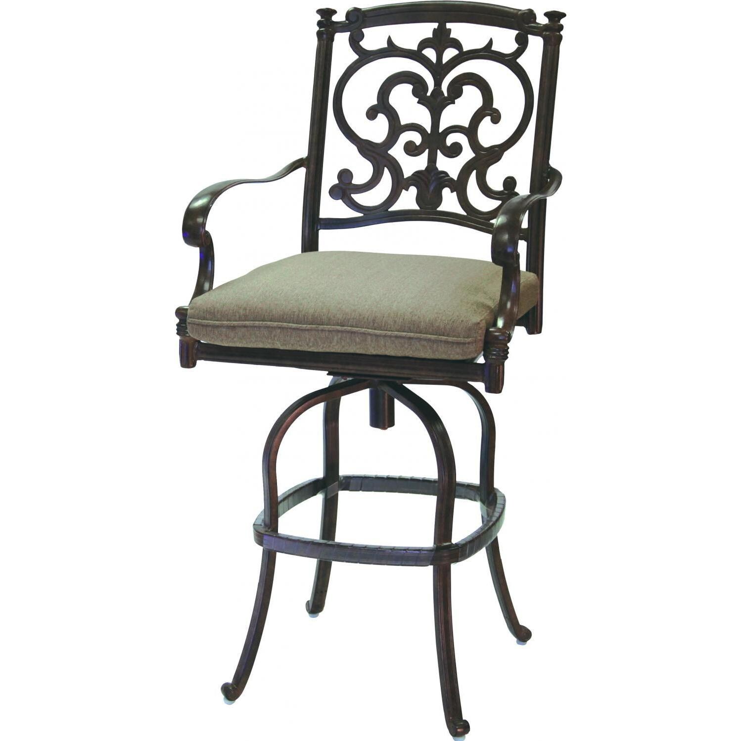 Darlee Santa Barbara Patio Bar Stool - Antique Bronze thumbnail