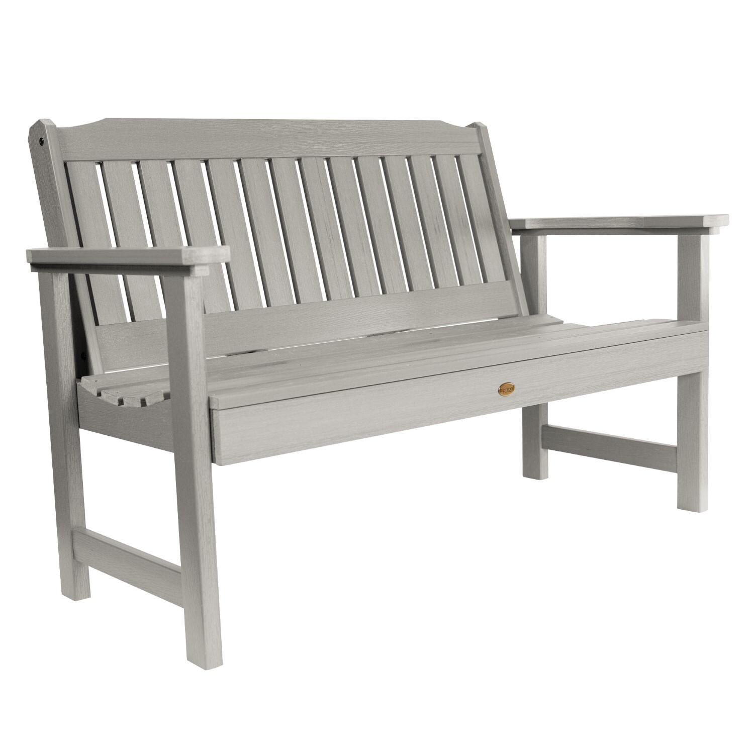 Lakeview 4-Foot Hart Lane Garden Bench - Harbor Gray - On White thumbnail