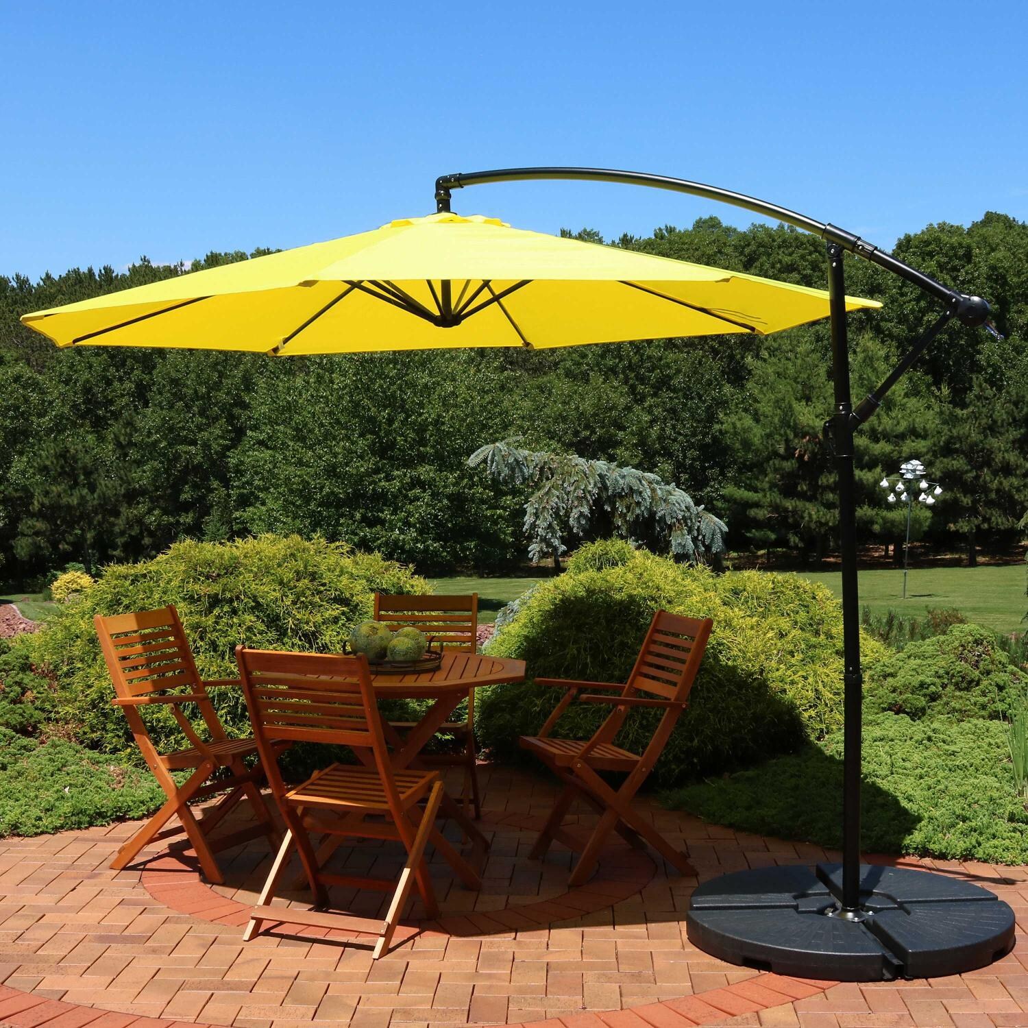 Ultimate Patio 9.5 Ft. Octagonal Patio Cantilever Umbrella W/ Crank - Sunshine thumbnail