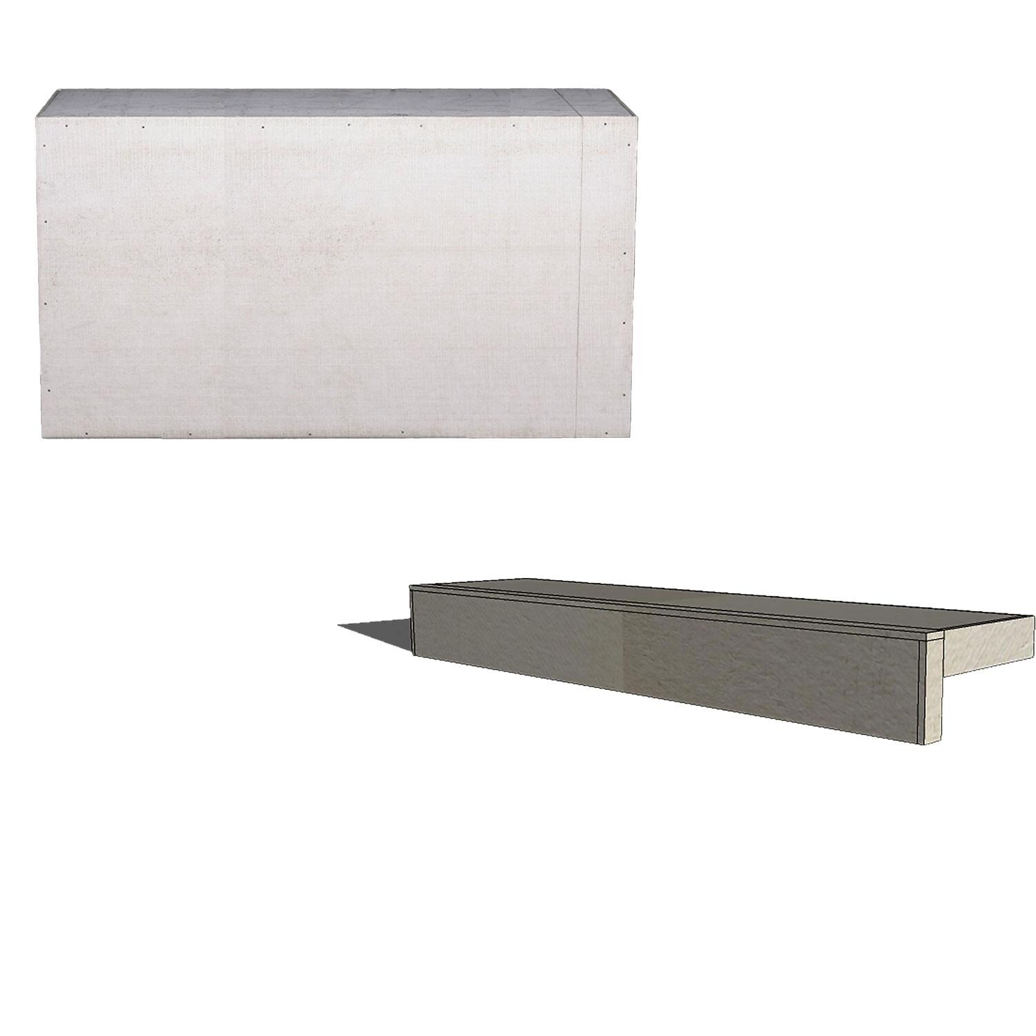 Universal 66 Inch Outdoor Kitchen Filler Cabinet - ADA And Universal 66 Inch Ready To Finish Overhang Raised Bar