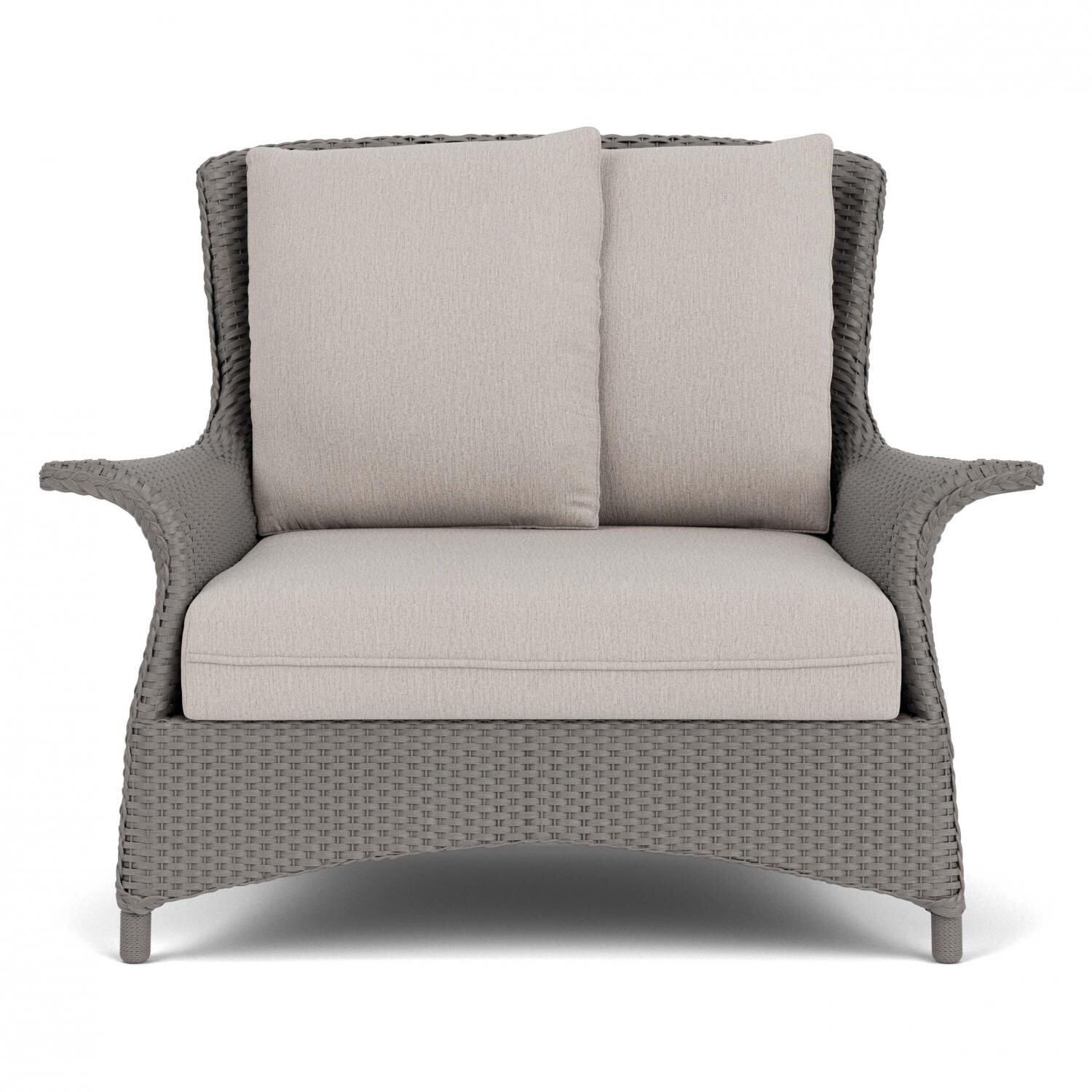 Lloyd Flanders Mandalay Chair and a Half in Pewter Finish with Remy Cloud Fabric thumbnail