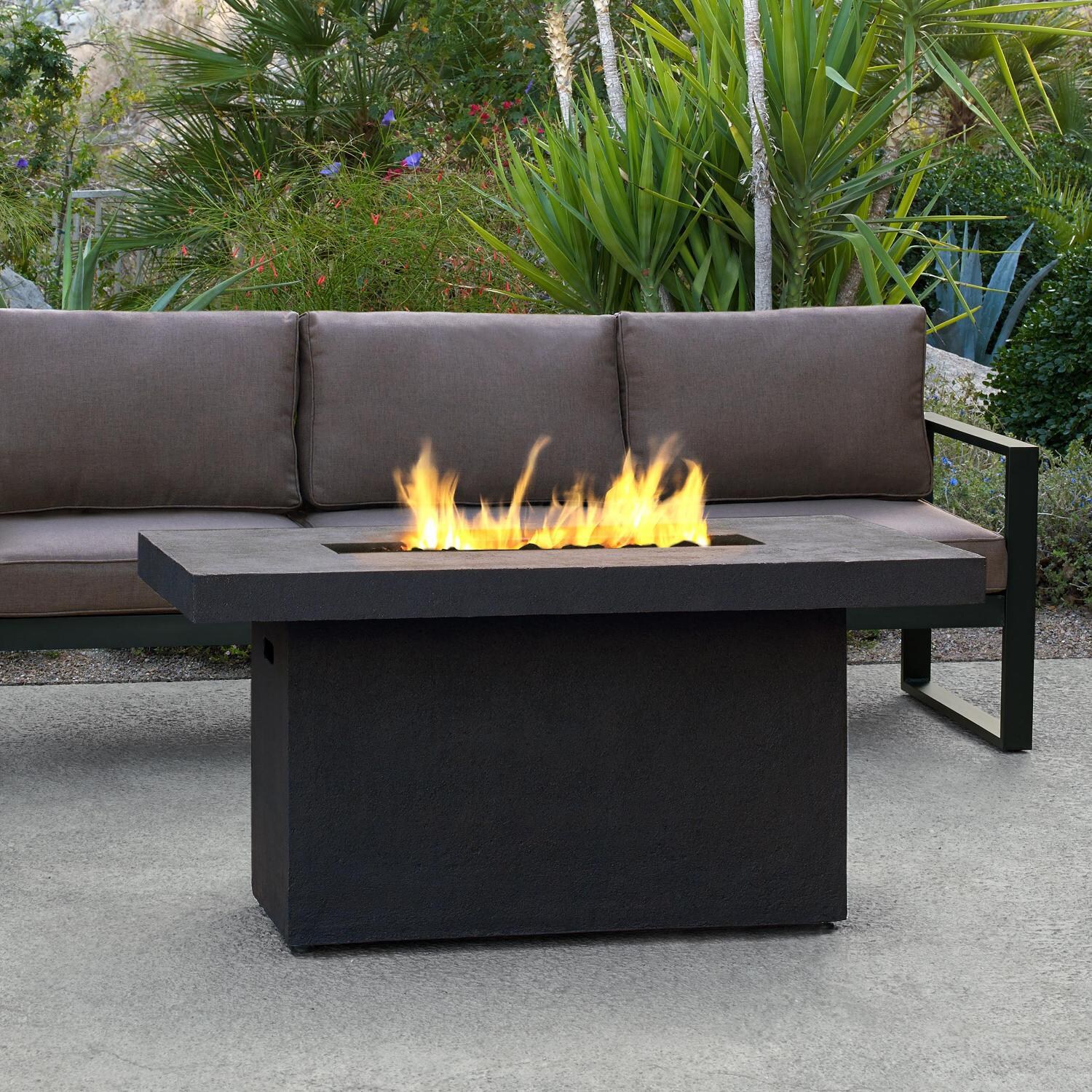 Lakeview Outdoor Designs SC-C9640LP-TKB Arabella Rectangular Glacier Gray Fire Table - In Environment thumbnail