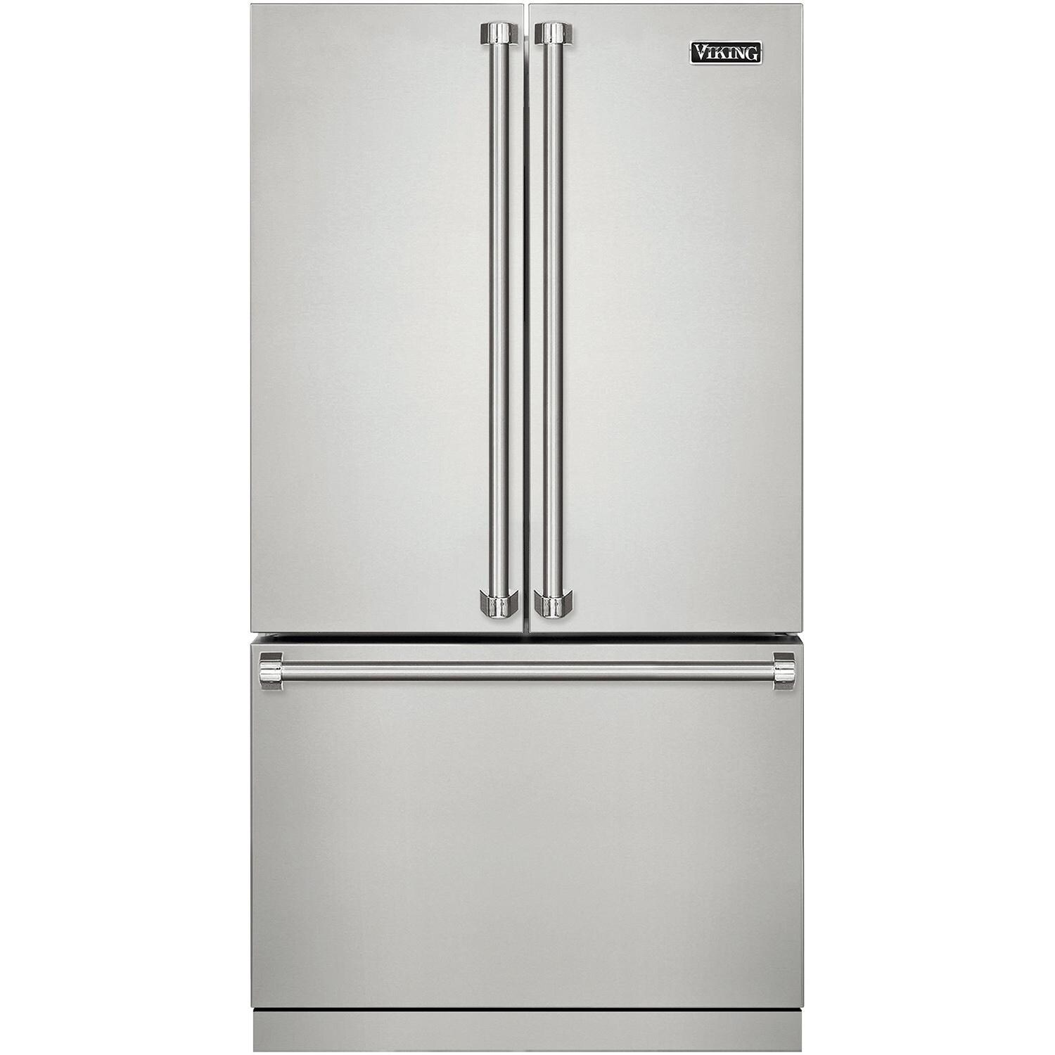 Viking 3 Series 36-Inch 22.1 Cu. Ft. French Door Bottom Freezer Refrigerator - RVRF3361SS thumbnail