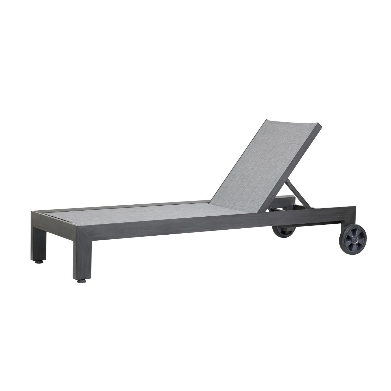 Redondo Aluminum Patio Chaise Lounge W/ Cast Silver Sling By Sunset West