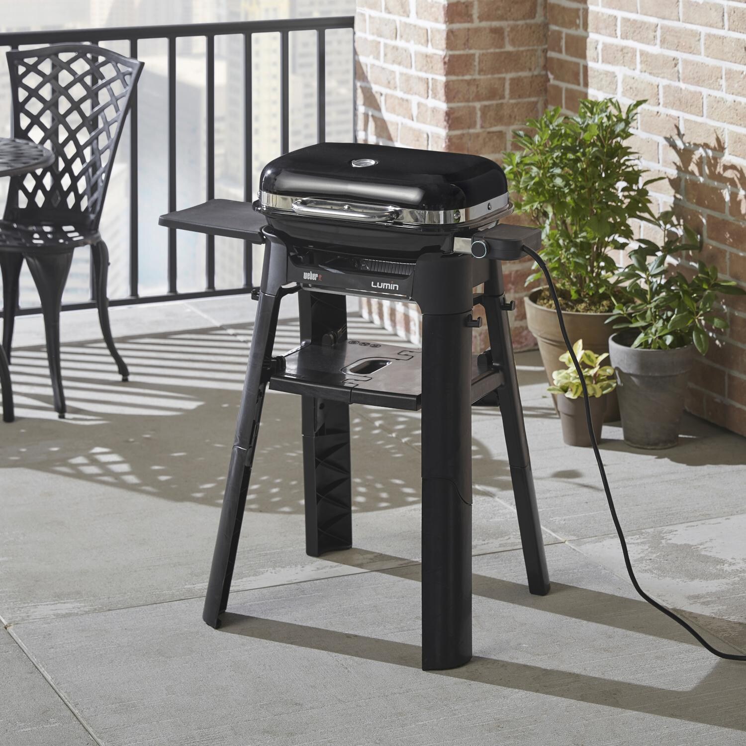 Weber 6618 Stand For Lumin Compact Electric Grills - Lumin Compact On Stand