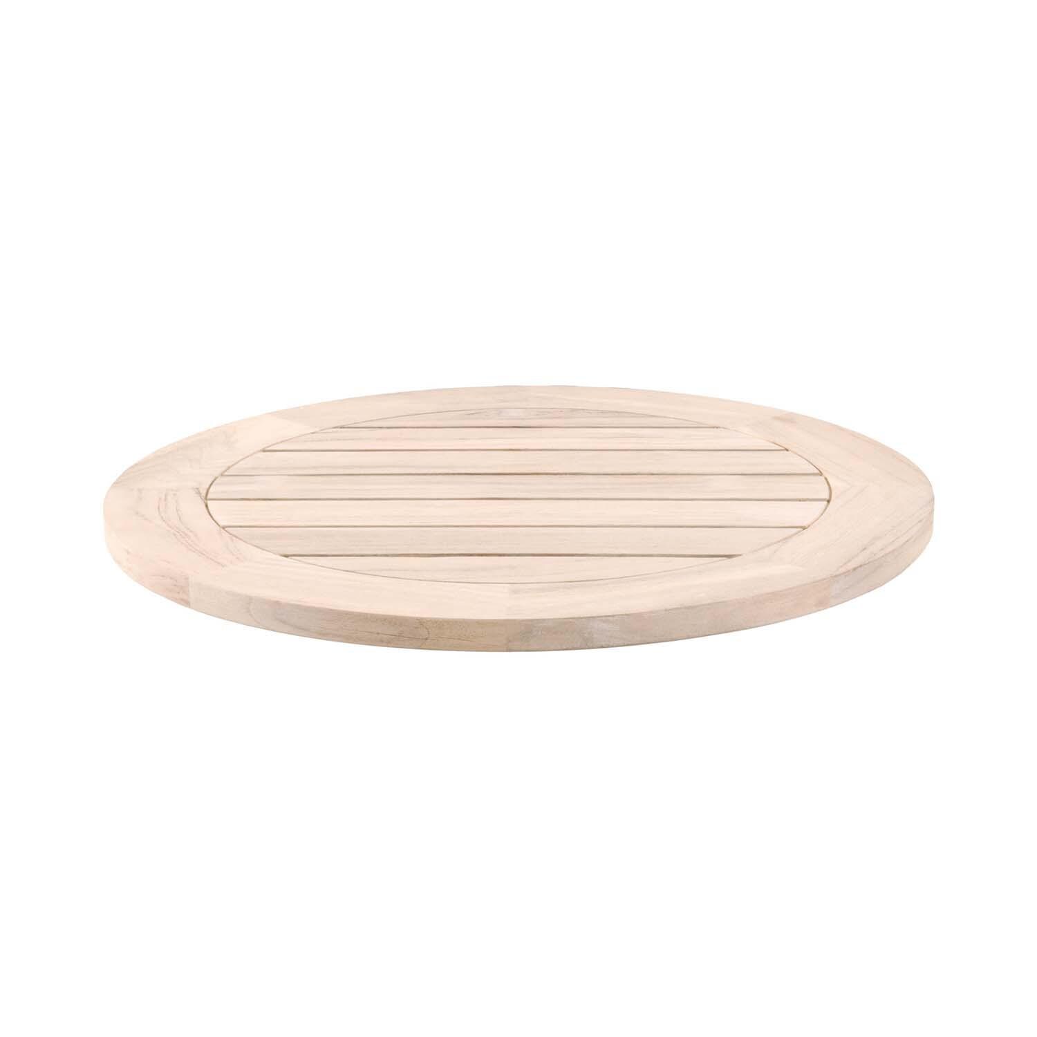 Lakeview Teak Lazy Susan in Gray Teak - Side View thumbnail