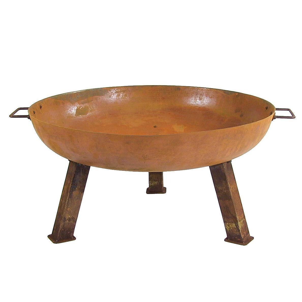 Ultimate Patio 30-Inch Cast Iron Rustic Wood Burning Fire Pit - Front View thumbnail