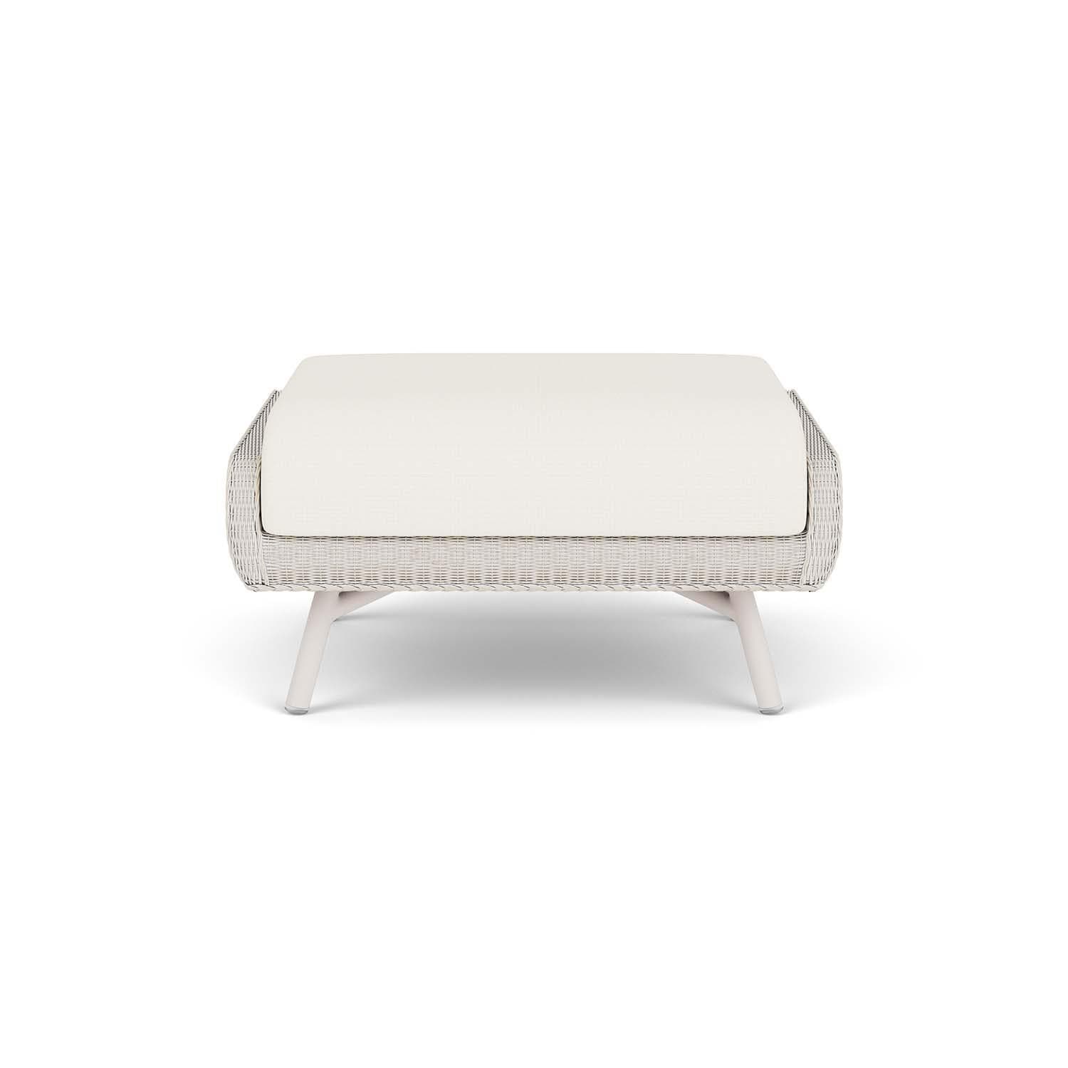 Essence Lloyd Loom Ottoman in Antique White/Sailcloth Salt by Lloyd Flanders