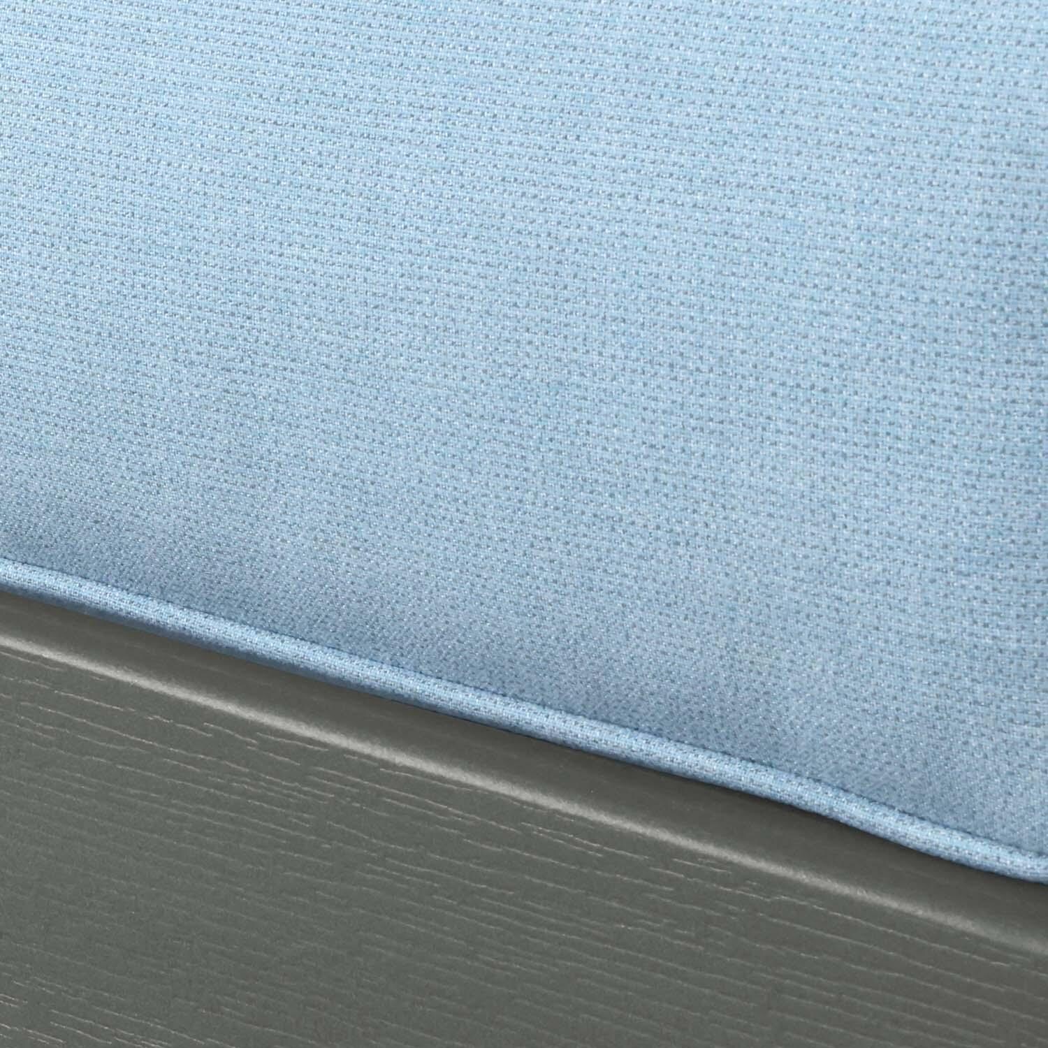 Blushing Bay Recycled Plastic Ottoman in Bliss Dew/Coastal Teak by Lakeview Outdoor Designs - Cushion - Detail thumbnail