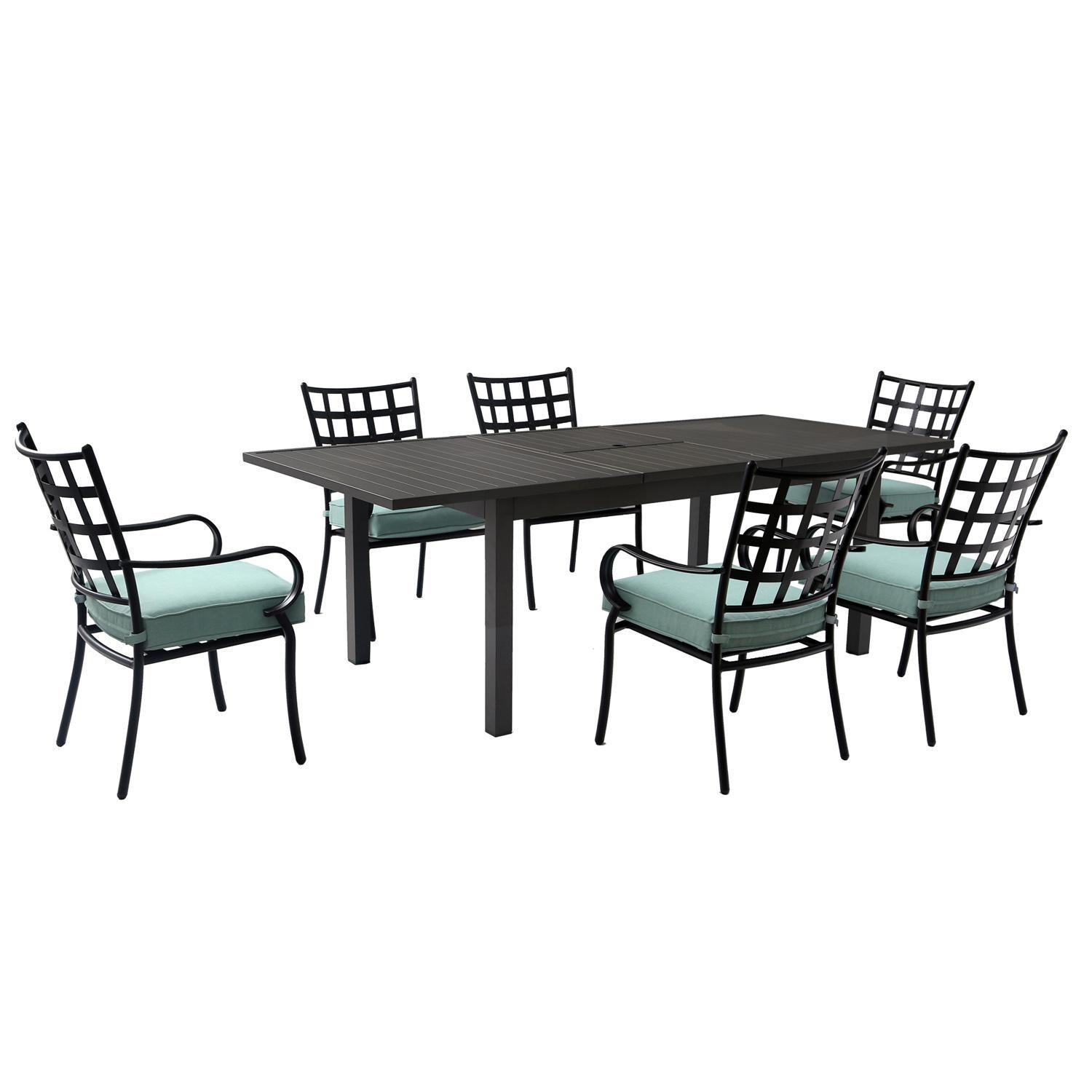 Lakeview Outdoor Designs Tensas 7 Piece Aluminum Patio Dining Set - Full Set thumbnail