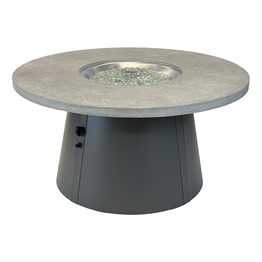 Cirvalo 48 Inch Round Natural Gas Fire Pit in Relic Grey/Charcoal by The Outdoor GreatRoom Company (Ships Propane w/ Conversion Kit)