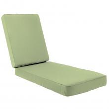 Sunbrella Canvas Parrot Long Outdoor Replacement Chaise Lounge Cushion W/ Piping By BBQGuys