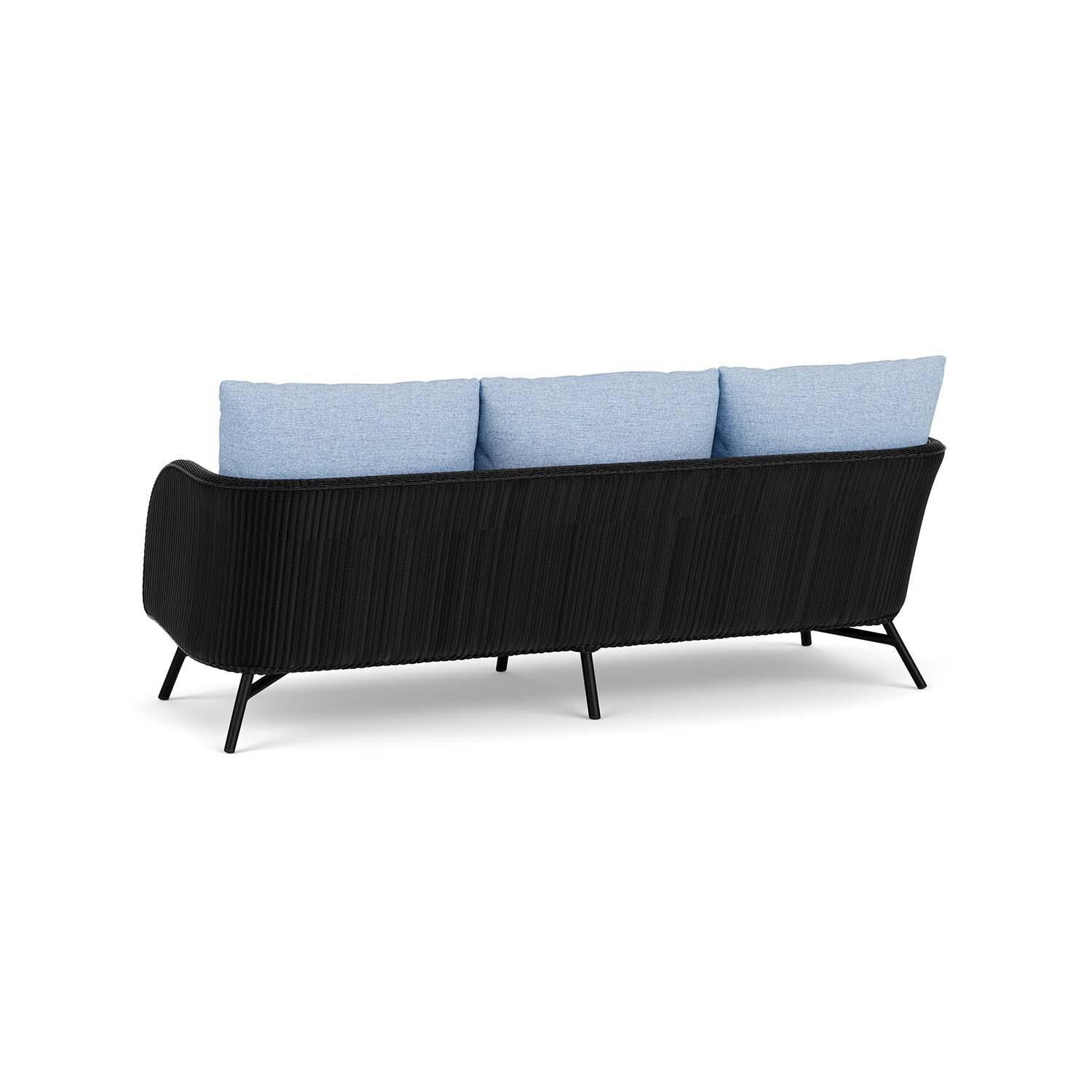 Lloyd Flanders Essence Sofa W/Demo Skyway Fabric - Ebony Finish - Back Left thumbnail