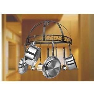 Kinetic Classicor Wrought Iron Semi-Circle Wall Mount Pot Rack