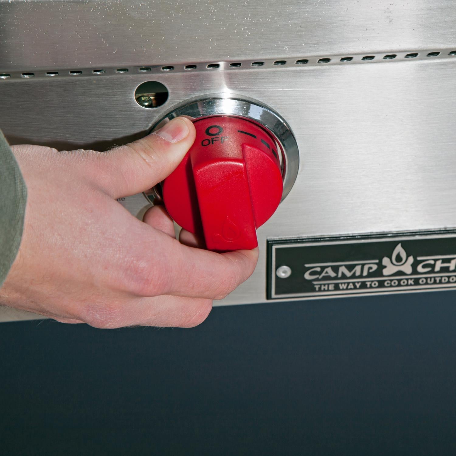 Camp Chef 900 6-Burner Flat Top Propane Gas Grill - Knob - Detail thumbnail