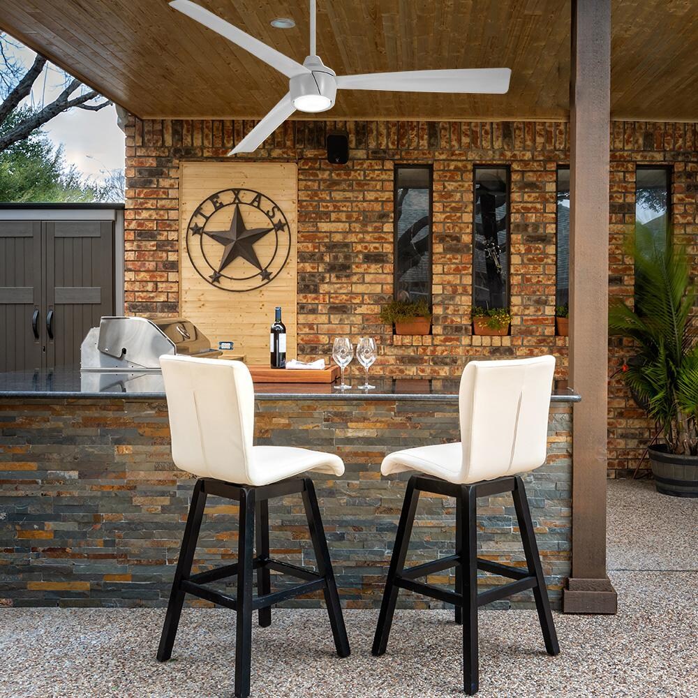 Minka-Aire F626L-GRY Skinnie 56-Inch 3-Blade LED Ceiling Fan in Grey Finish w/ Grey Blades & Etched Lens - Lifestyle thumbnail