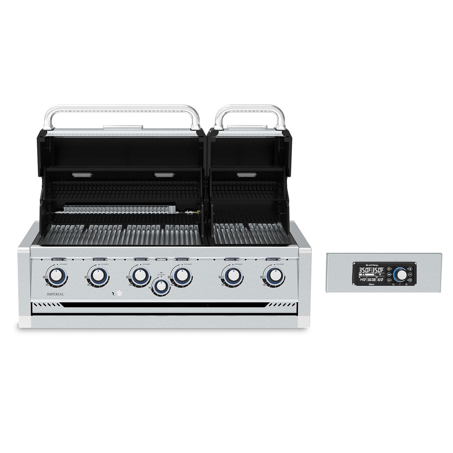 Broil King 699777 Imperial QS 670 6 Burner Built-In Natural Gas Grill - Interior - Front View - White Background thumbnail