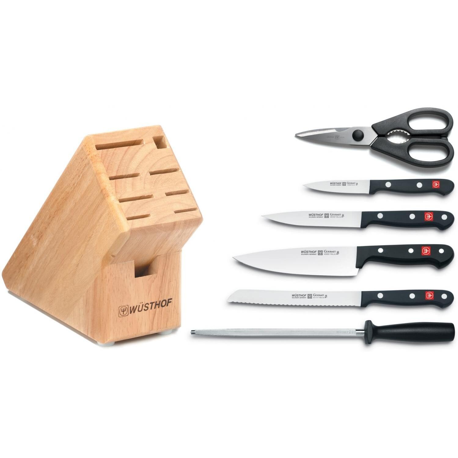 Wusthof Gourmet 7Piece Starter Knife Block Set Natural 1095070703