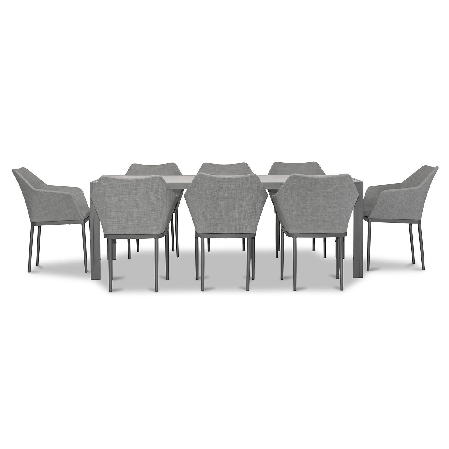 Starlook Bay 9 Pc Aluminum Dining Set in Slate by Lakeview Outdoor Designs