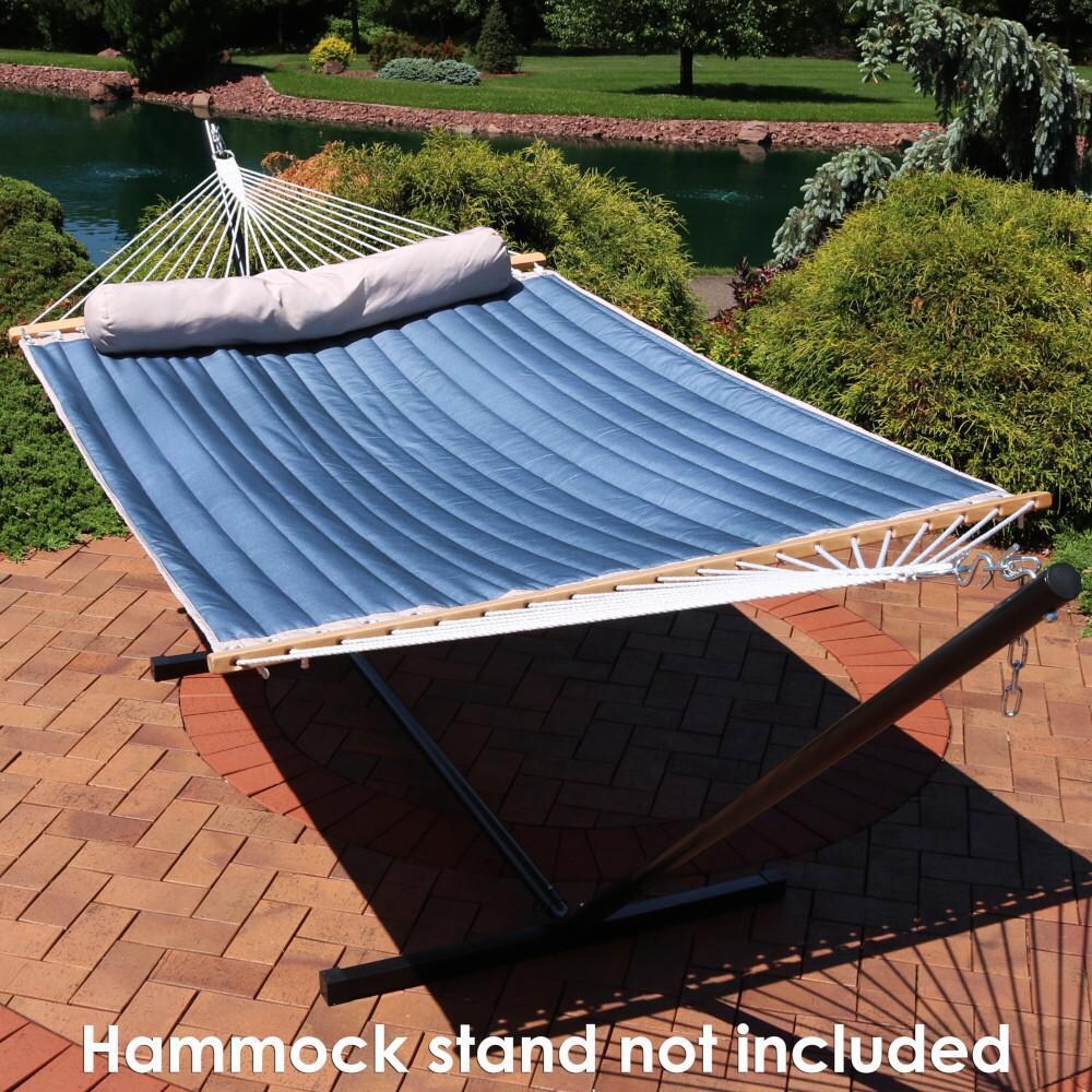 Ultimate Patio Quilted Double Hammock w/ Pillow - Tidal Wave - Lifestyle thumbnail